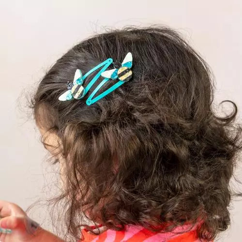 Bumblebee Glitter Hair Clips - Set of 2