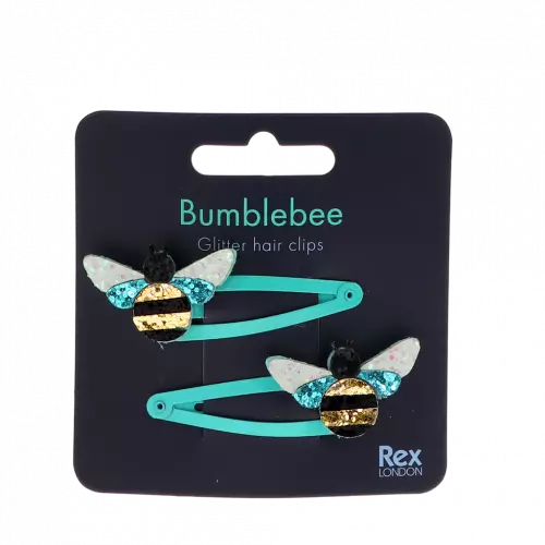 Bumblebee Glitter Hair Clips - Set of 2