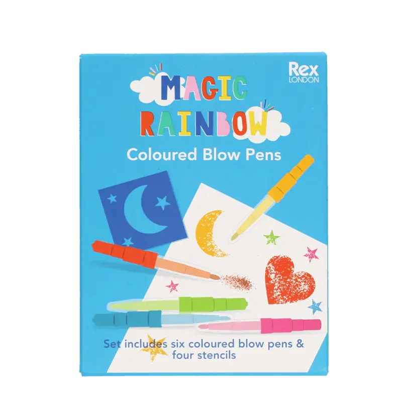 Rex London - Magic rainbow coloured blow pens