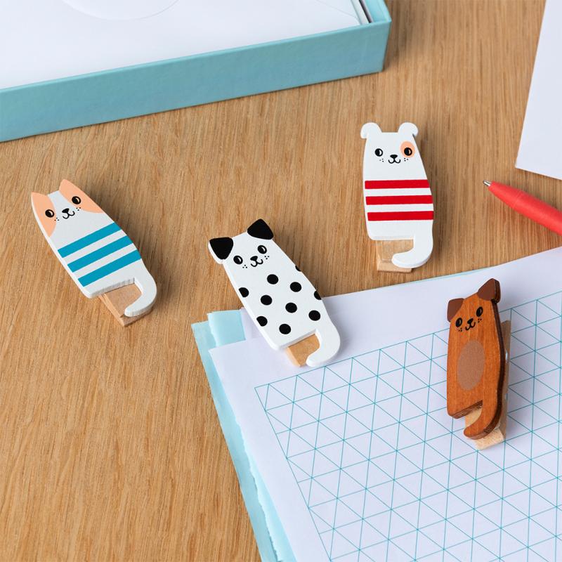 Mini Wooden Pegs - Dogs Set of 4