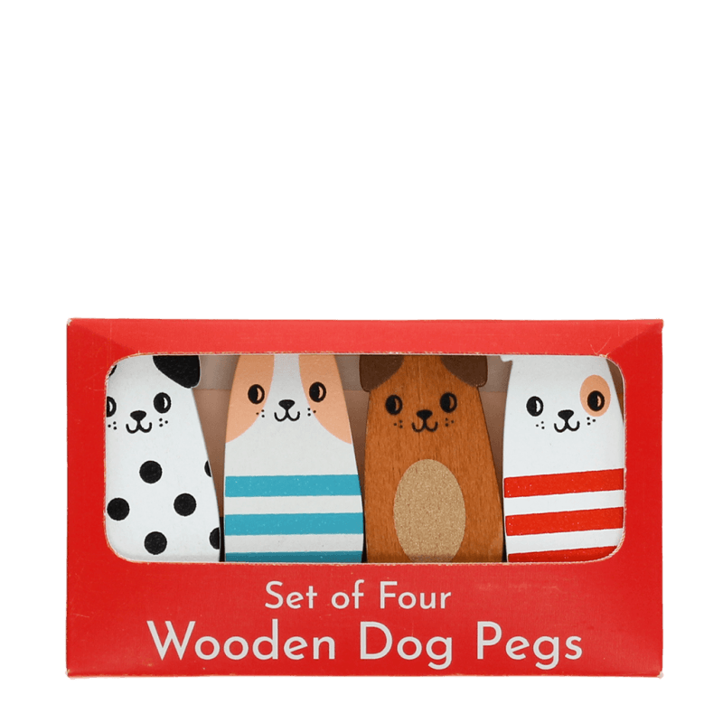 Mini Wooden Pegs - Dogs Set of 4