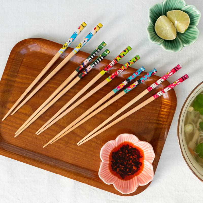 Wooden Chopsticks - Japanese Heritage Pack of 5