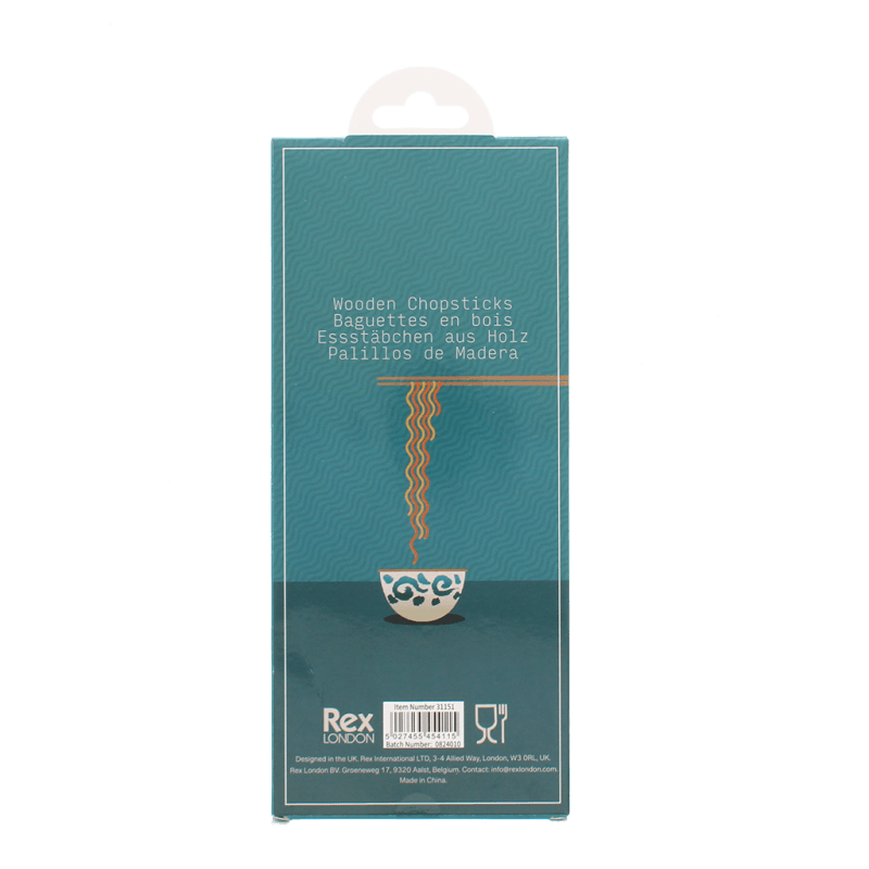 Rex London - Wooden chopsticks (pack of 5 pairs) - Beckoning cats