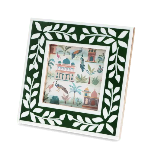 Rex London - Square Resin Picture Frame (Green)