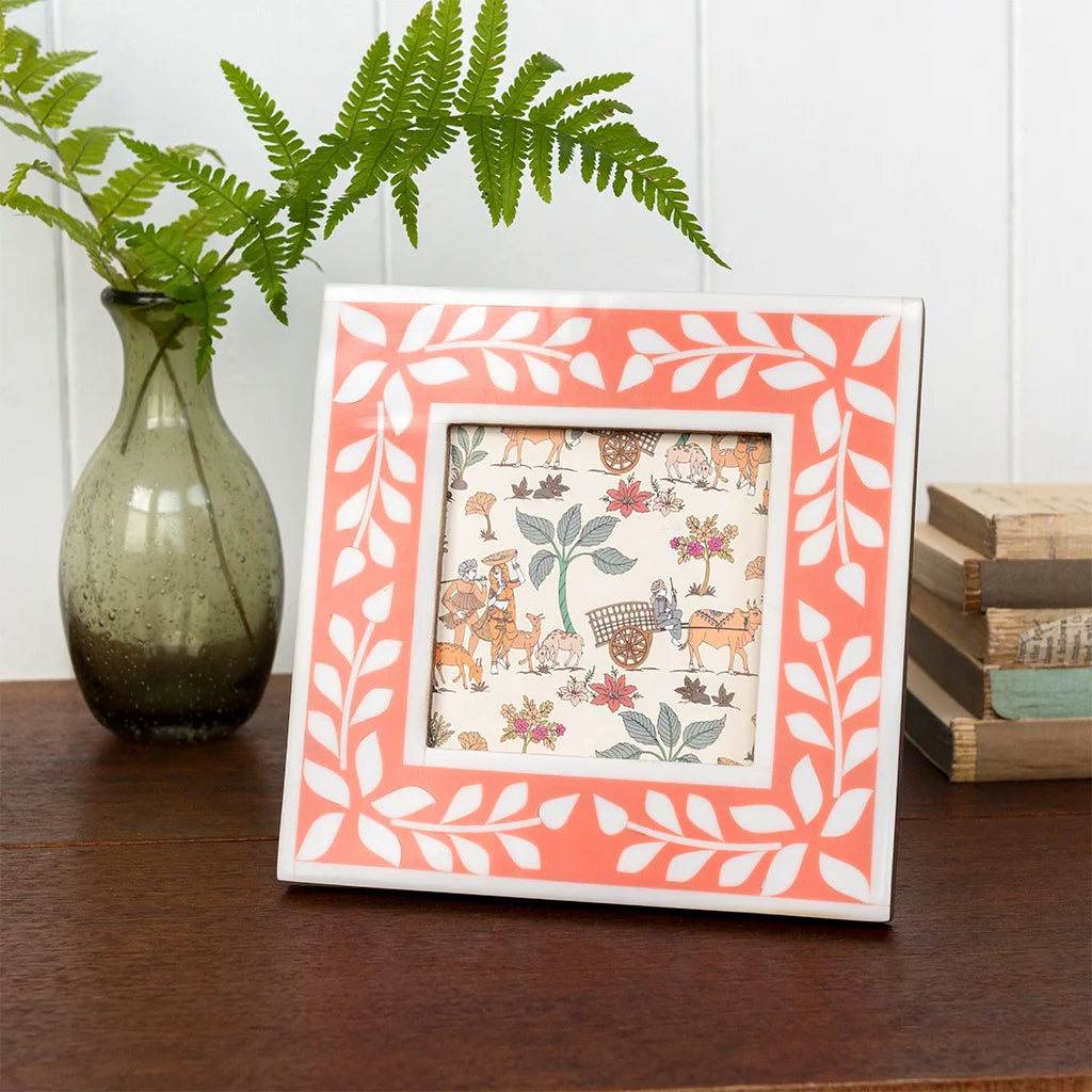 Rex London - Square Resin Picture Frame (Pink)