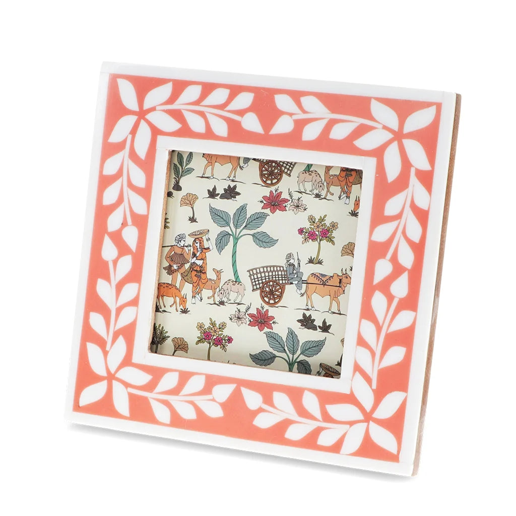 Rex London - Square Resin Picture Frame (Pink)