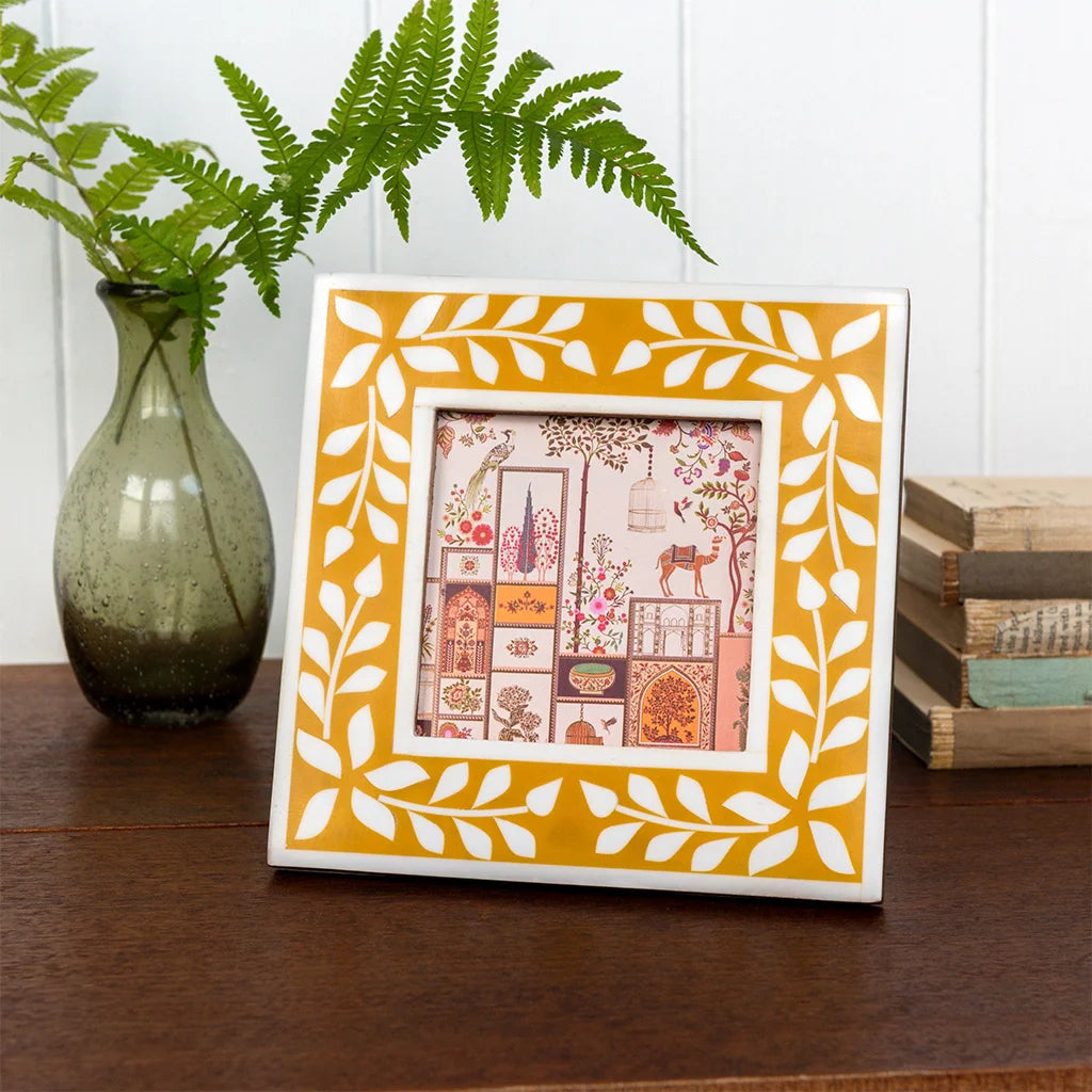 Rex London - Square Resin Picture Frame (Yellow)