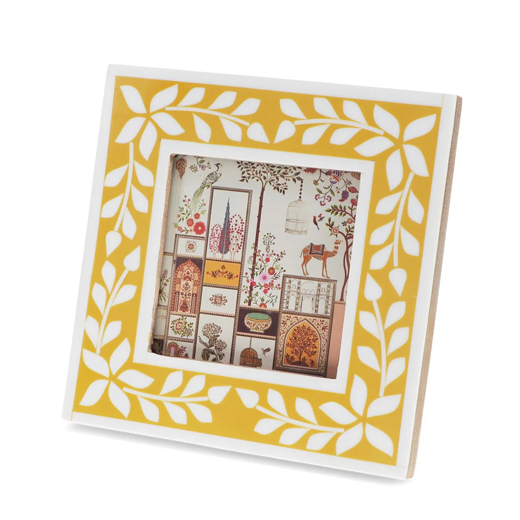 Rex London - Square Resin Picture Frame (Yellow)