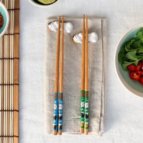 Rex London - Chopsticks and rests set - Cat