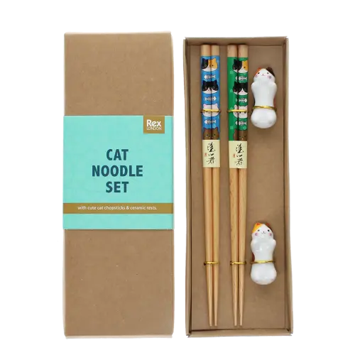 Rex London - Chopsticks and rests set - Cat