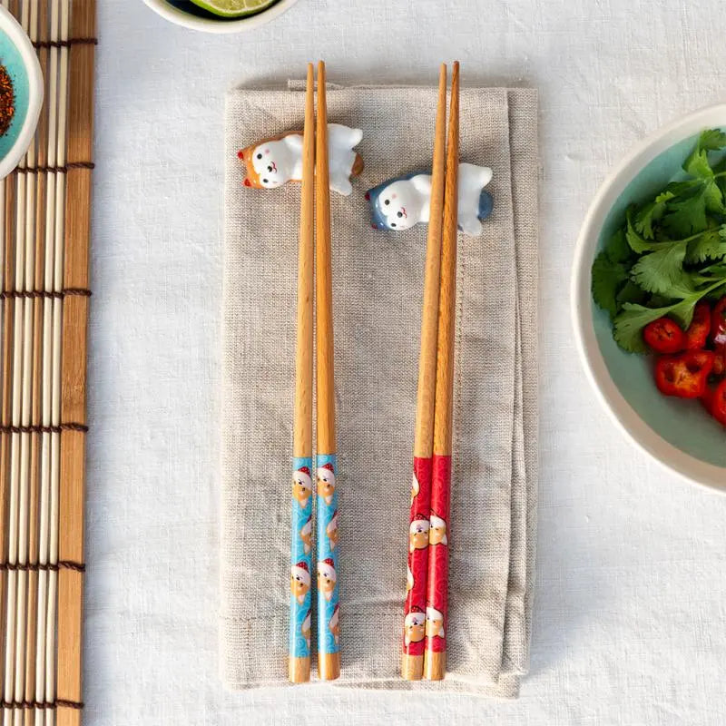 Rex London - Chopsticks and rests set - Dog