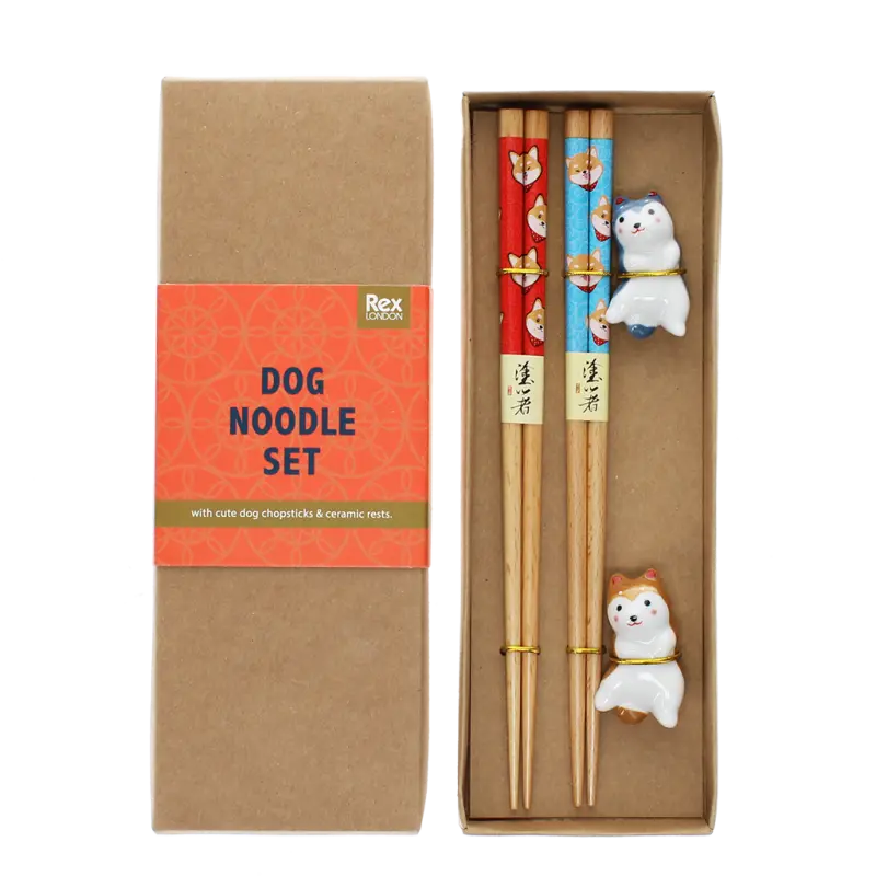 Rex London - Chopsticks and rests set - Dog