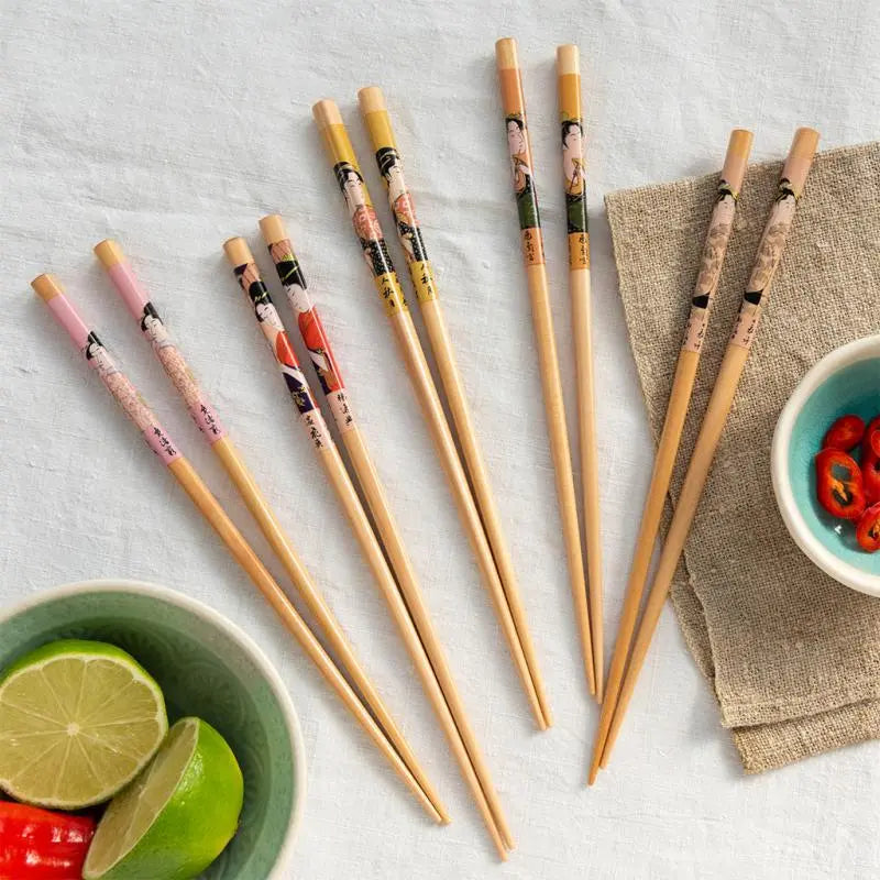 Rex London - Wooden chopsticks (pack of 5 pairs) - Geisha