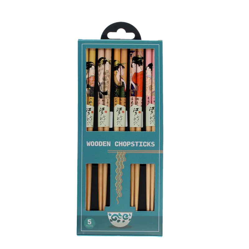 Rex London - Wooden chopsticks (pack of 5 pairs) - Geisha