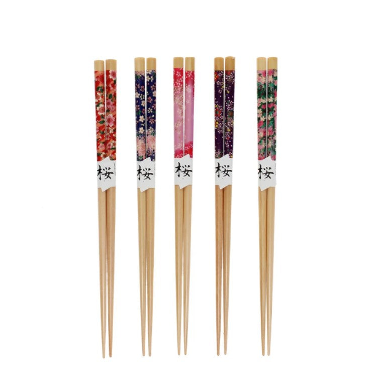 Rex London - Wooden chopsticks (pack of 5 pairs) -  Floral