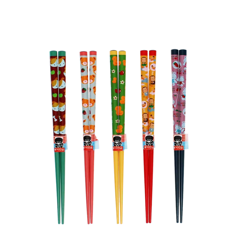 Rex London - Children's bamboo chopsticks (pack of 5 pairs) - Super cute animals