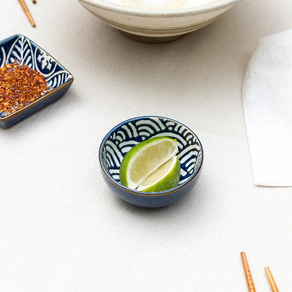 Rex London - Round ceramic dipping bowl - Waves