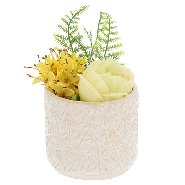 Deco Glaze - White Planter Plants Mini