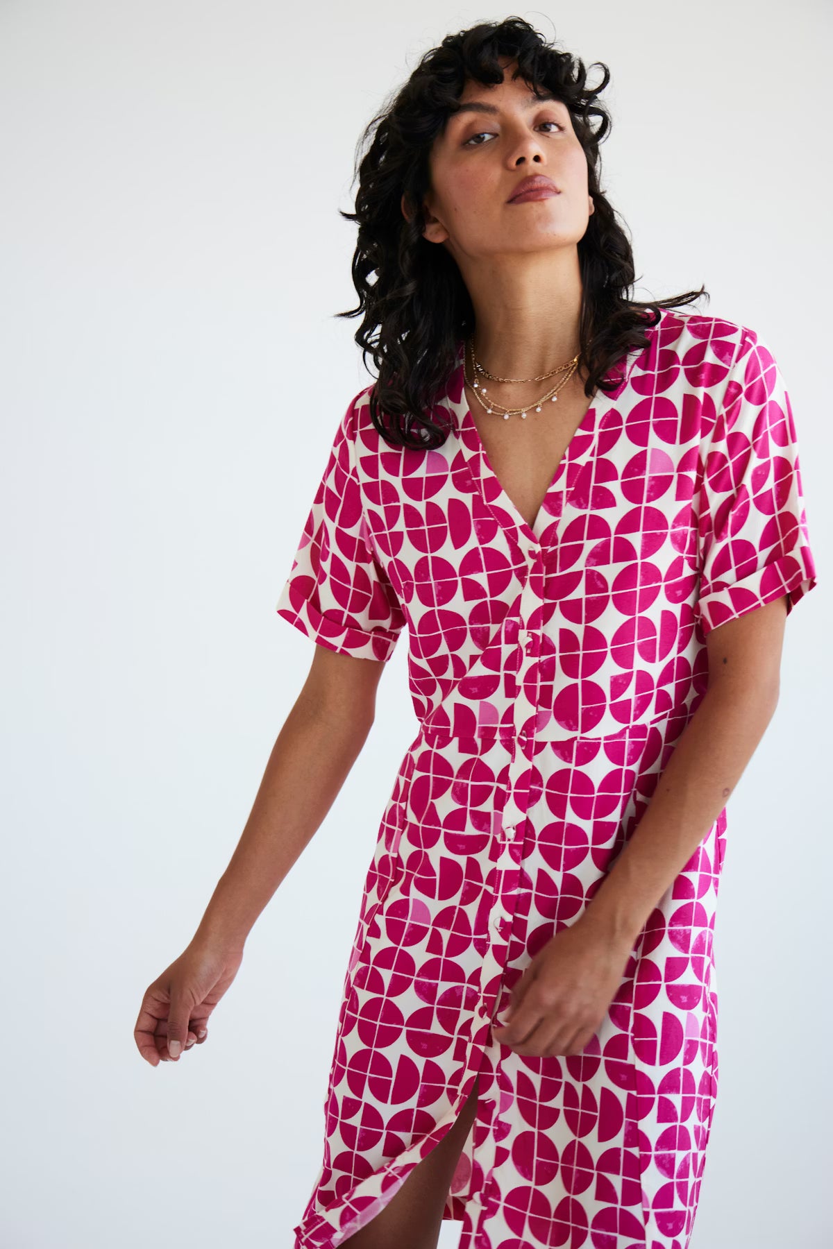 ICHI - IHNASREEN Dress in love potion graphic aop