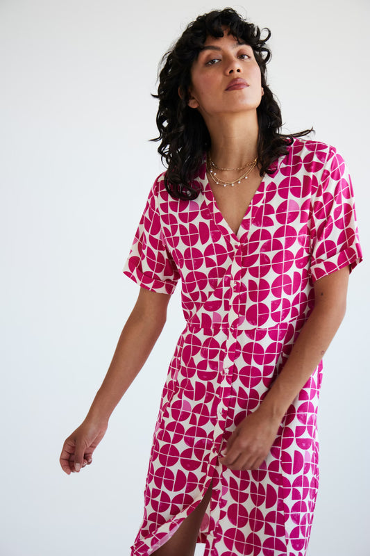 ICHI - IHNASREEN Dress in love potion graphic aop