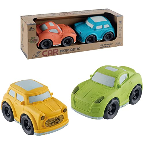 Playwrite Bioplastic Twin Sports Cars (Green & Yellow / Orange & Blue )