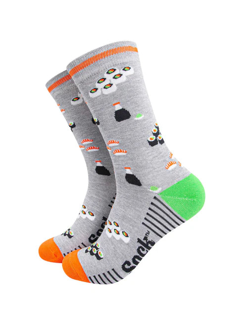 Sock Talk Men's Sushi Bamboo Socks in Light Grey