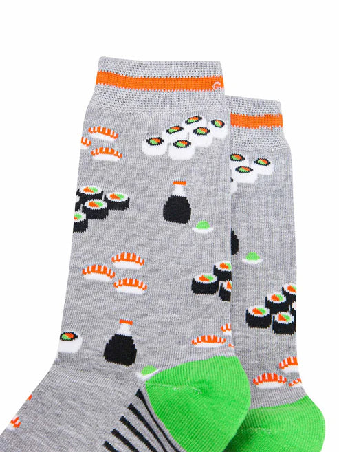 Sock Talk Men's Sushi Bamboo Socks in Light Grey