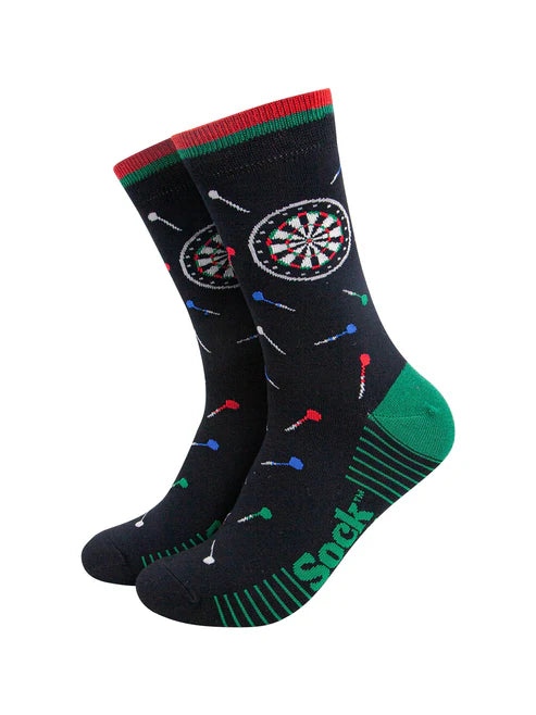 Sock Talk Men's Darts Bamboo Socks in Black
