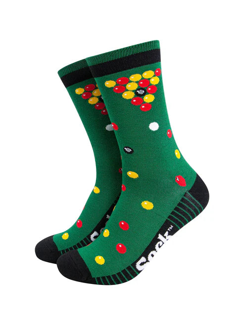 Sock Talk Men's Pool Table Bamboo Socks in Green