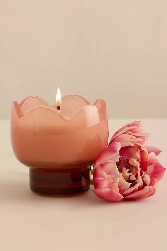 Paddywax Tulip Cactus Flower Glass Candle