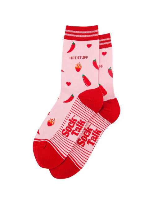 Sock Talk - Hot Stuff Chilli Pepper Bamboo Socks in Pink