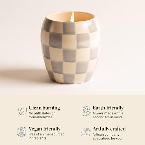 Paddywax Checkmate Scented Candle - Cotton + Teak