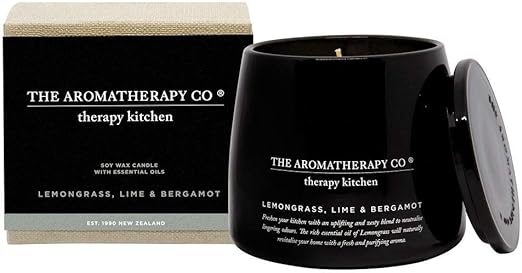 Aromatherapy Kitchen Therapy Candle - Lemongrass Lime and Bergamot