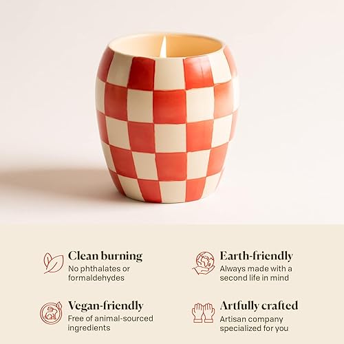 Paddywax Checkmate Scented Candle - Rose + Santal