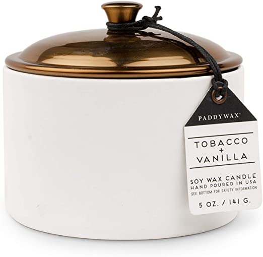 Tobacco & Vanilla Soy Wax Candle Pot - Small
