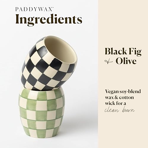 Paddywax Checkmate Scented Candle - Black Fig + Olive