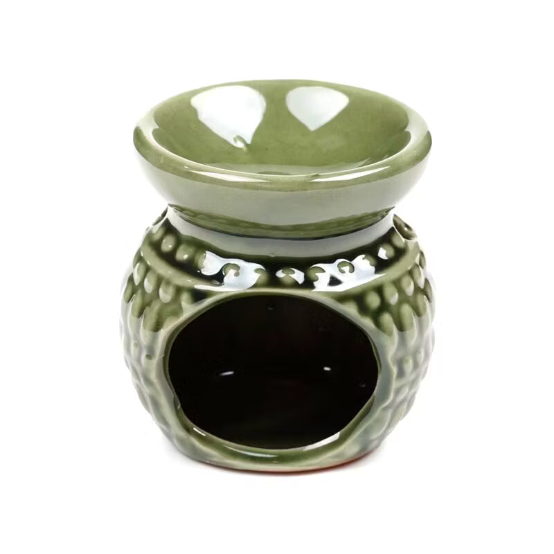 Eden Small Dotty Embossed Oil Burner - Green Wax Melt