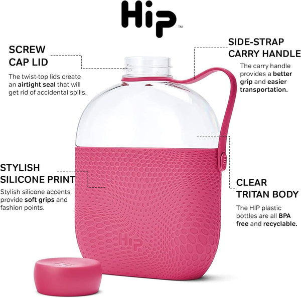 Hip Water Bottle - Hot Pink