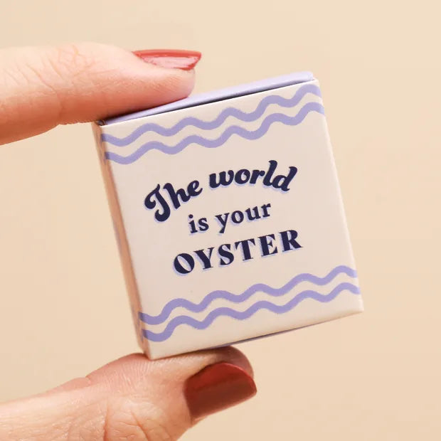 Tiny Matchbox Ceramic Pearl Oyster Token
