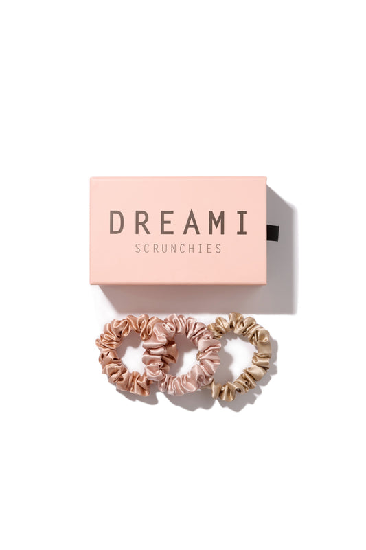Dreami Scrunchies - Caramel, Champagne, Pink