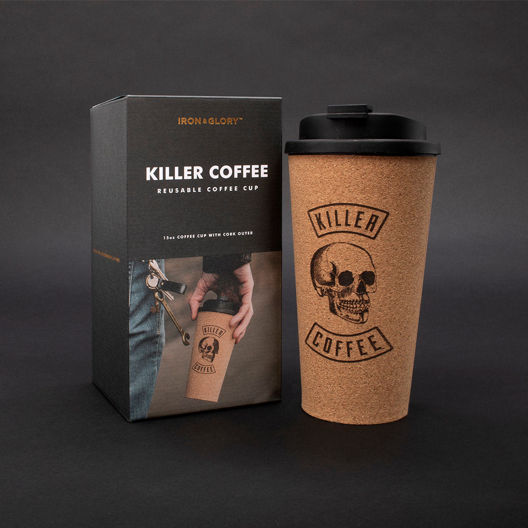 IRON & GLORY - Killer Coffee Reusable coffee cup