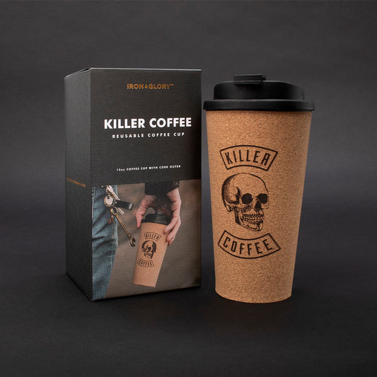 IRON & GLORY - Killer Coffee Reusable coffee cup