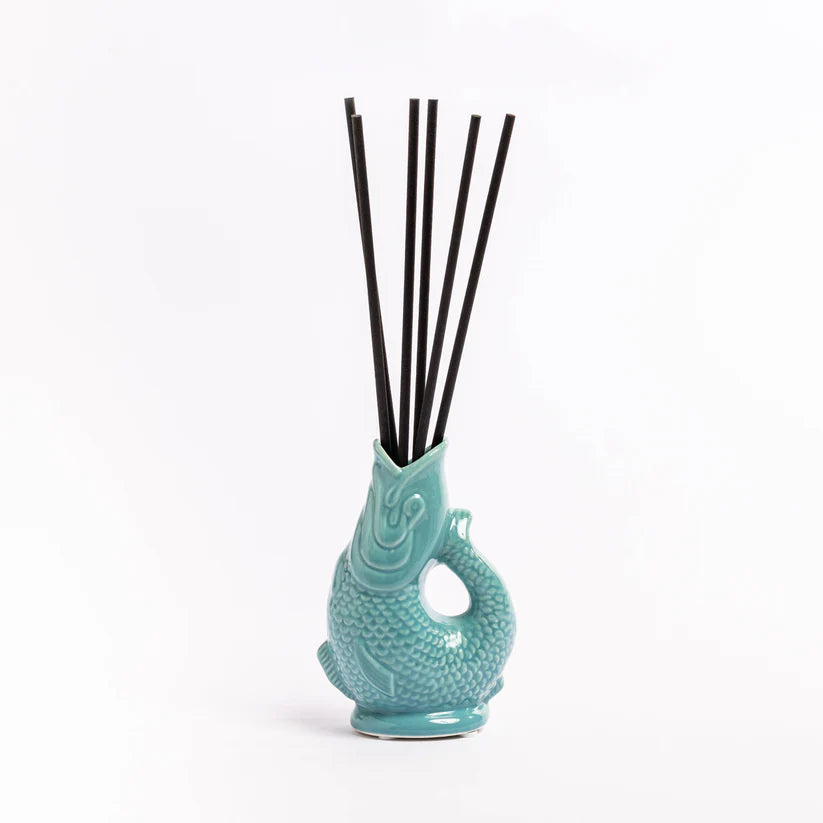 Teal Gluggle Fish Reed Diffuser - Apple almond blossom