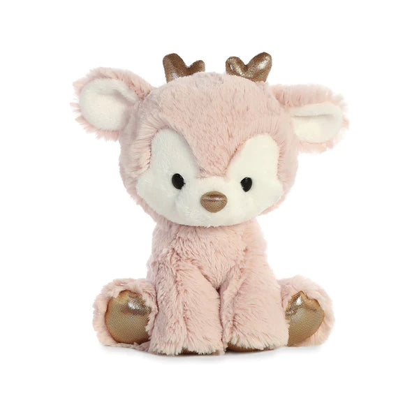 Aurora Glitzy Tots Pink Reindeer Soft Toy