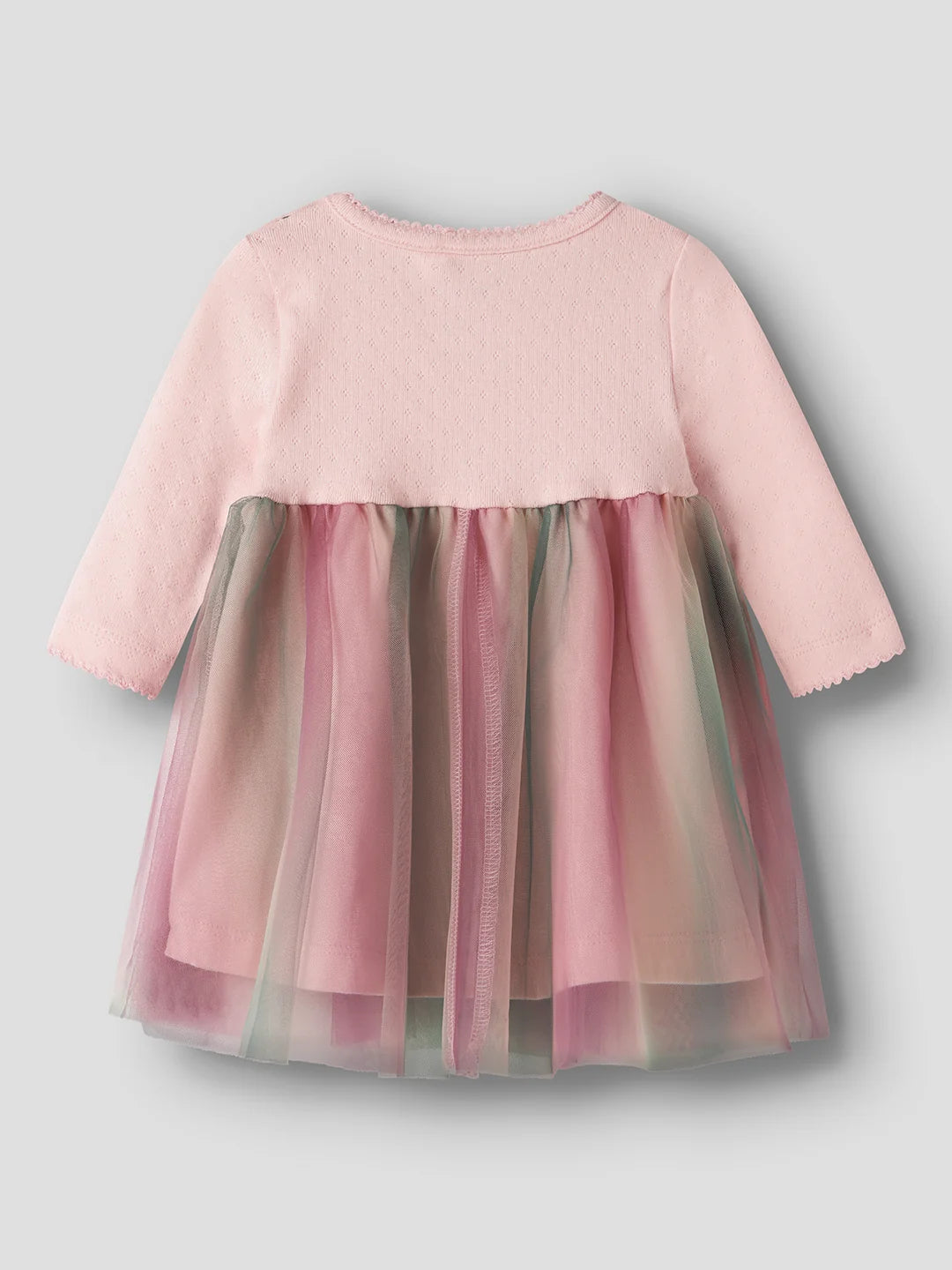 name it - Organic Cotton Louisa Long Sleeve Dress Pink