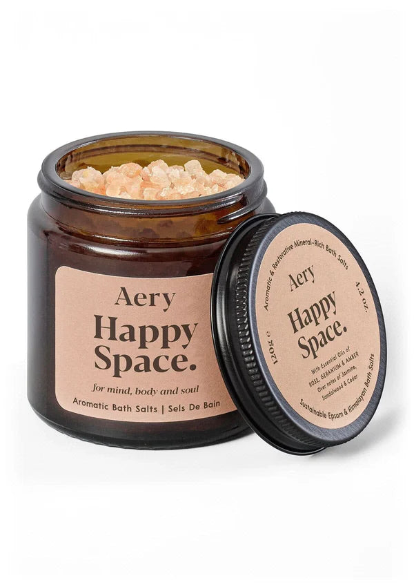 Aery Happy Space Mini Bath Salts - Rose Geranium & Amber