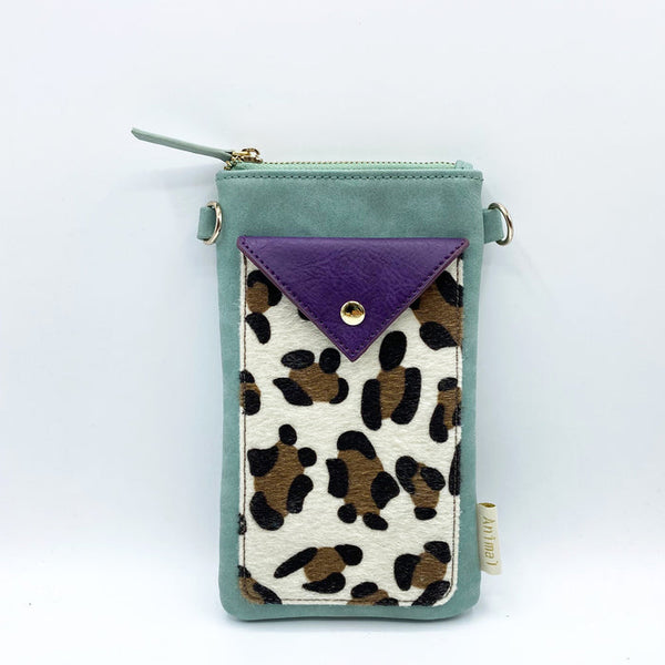 House of Disaster Animal Print Purple Leopard Phone Wallet