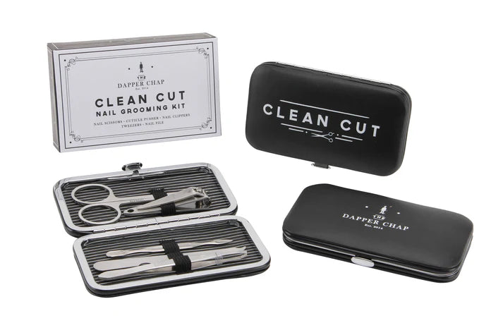 CGB Giftware Gents Manicure Set with Stainless Steel Tools and Clean Cut Slogan