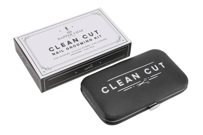 CGB Giftware Gents Manicure Set with Stainless Steel Tools and Clean Cut Slogan