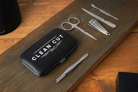 CGB Giftware Gents Manicure Set with Stainless Steel Tools and Clean Cut Slogan
